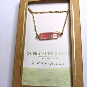 14K Gold‎ Dipped Bellissima Gold Tone Two Layer Chain Queen Anne's Lace Necklace